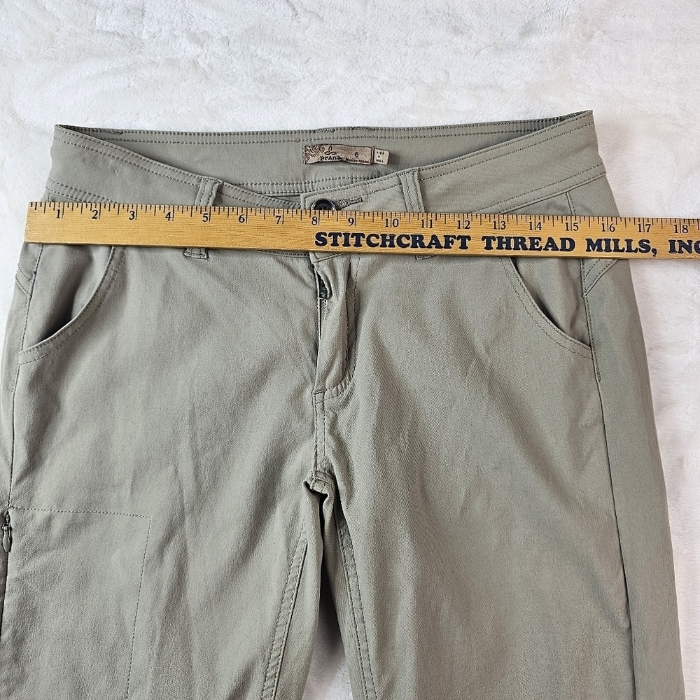 Prana Hiking Pants light weight Women’s 6 Outdoor Travel Walk Cargo Khaki - Picture 2 of 12